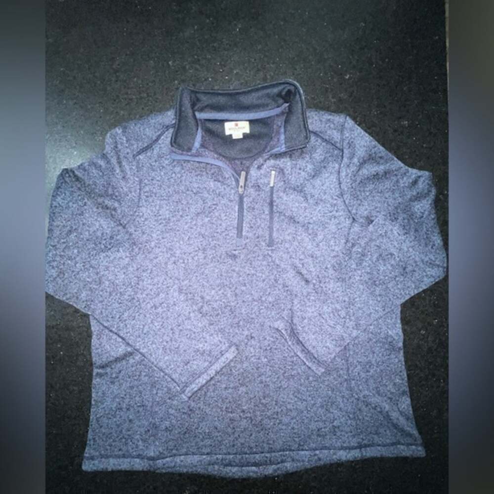 UEC WOOLRICH 1/4 ZIP NAVY BLUE JACKET SZ XXL
